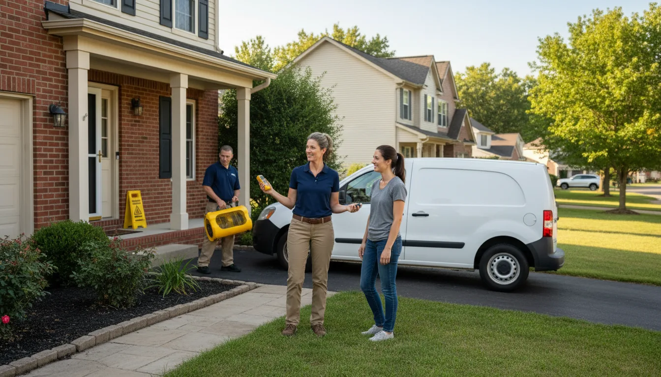 Water restoration image for Dehumidification And Cleanup Services in Marble Falls, AR
